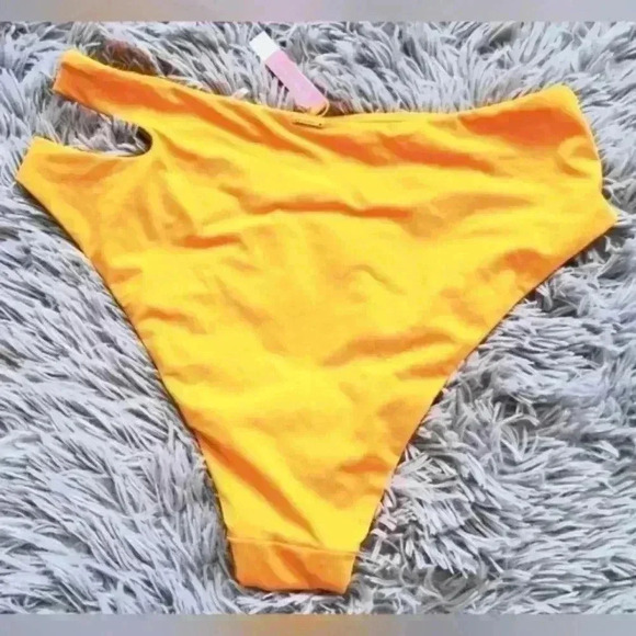 NWT Victoria's Secret Orange Beach Bikini Vacation Swim Bottom w/ Cut Out SZ M - Picture 2 of 4